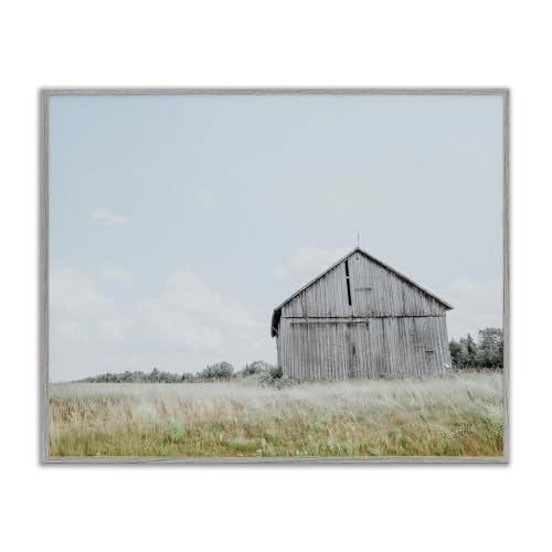 Countryside House Rural Field, 24 x 30 Inch Framed Giclée Print