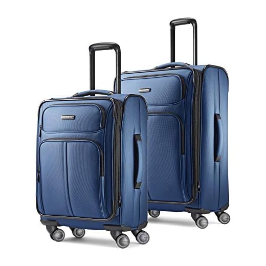 Samsonite Leverage LTE Softside Expandable Luggage with Spinner Wheels, Poseidon Blue, 2-Piece Set (20/25)