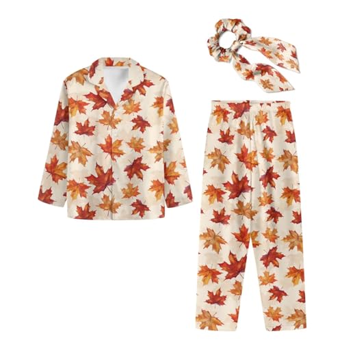 Qnxretky Pumpkin Pjs Women Fall Pajamas for Women Soft 3