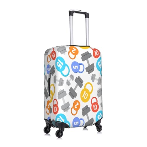 Fitness Dumbbells Kettlebell Luggage Cover for Suitcase, Suitcase Cover Protector Fit 22-24 Inch Luggage Travel Accessories, M3