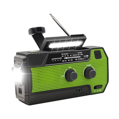 Radio météorologique d'urgence NOAA/AM/FM portable avec batterie 4000mAh et manivelle