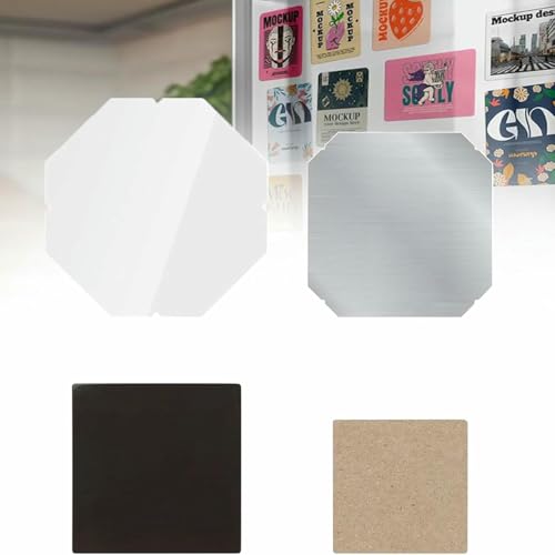 Suministros cuadrados para hacer botones magnéticos para nevera, adecuados para 2 x 2/2.5 x 2.5 pulgadas, botón cuadrado de imanes para fotos, no incluye máquina, no incluye máquina