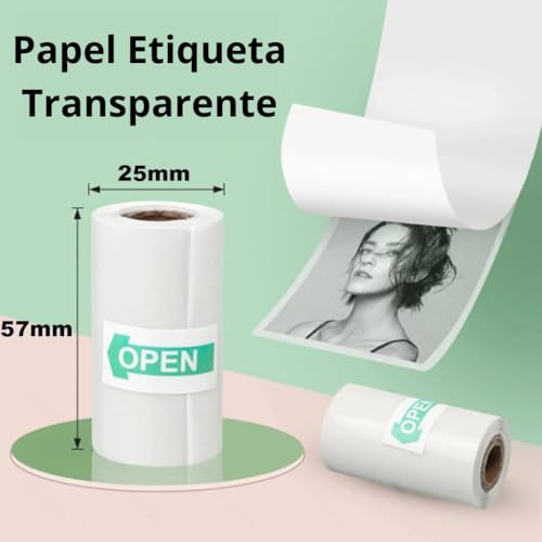 Mini Impressora Máquina de Imprimir Portátil Bluetooth de Etiquetas + Etiqueta Adesivas Prova d'águ