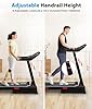 CIIHI Treadmill with Auto Incline - Adjustable Height Handrail 15% Auto Incline Treadmill with 400 lbs Capacity - Foldable Running Machine for Home with APP, Voice Control and Speaker - 8.7 MPH