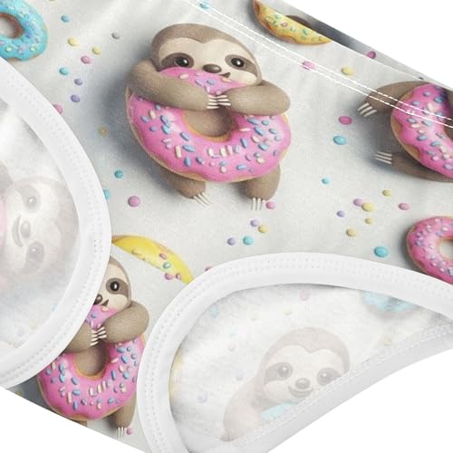 Toddler Underwear Floral 2t Cotton Cute Panties Girl Stylish Briefs Underpants Cute Sloths Donuts Icing Sprinkles4