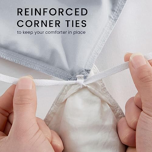 Moonlight20015 Silver Duvet Cover Full - Soft 3 Piece Quilt Cover Brushed Microfiber Bedding Duvet Covers With Button Closure, 1 Full Size Duvet Cover 80X90 Inches And 2 Pillow Shams #TOP3