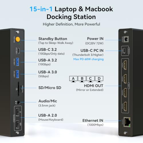 4K professional laptop docking station