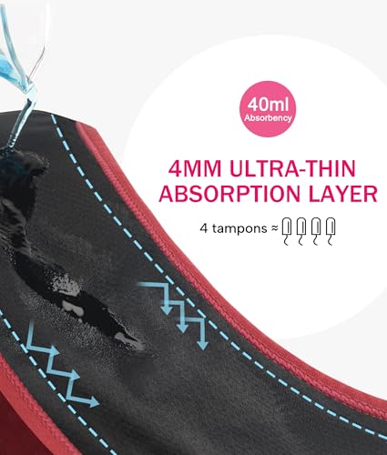 Period Underwear for Women, Reusable Leak-Proof Lace Panties, Heavy Flow Menstrual Cotton Briefs4