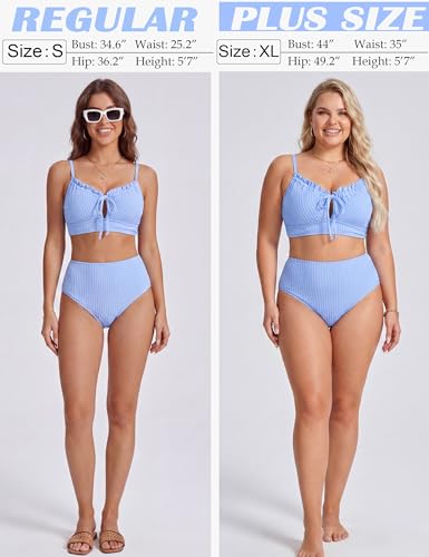 Image of BMJL Womens High Waisted Bikini Sets Tummy Control Swimsuit Swim Suit 2026