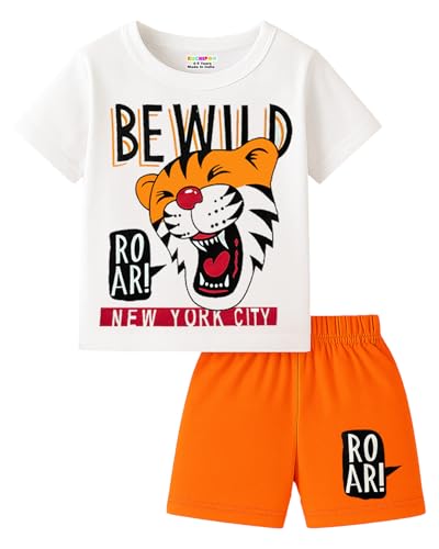 Image of Kuchipoo Boys Regular Fit Cotton T-Shirts and Shorts Set
