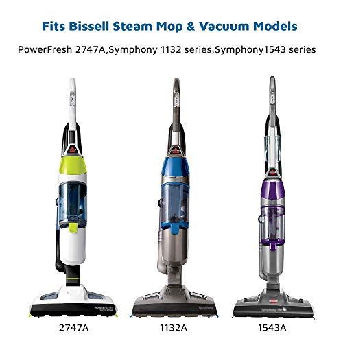 Flammi Steam Mop Pad For Bissell Powerfresh Vac & Steam 2747A, 1132 1543 1632 1652 Symphony Vacuum And Steam Mop Series, Model# 1252, 6 Pack #TOP1