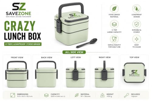 Image of Lunch Box for Office Use, Microwave Safe Lunch Box for Men & Women, Leakproof Bento Lunchbox for Office, College Girls & Kids Boys
