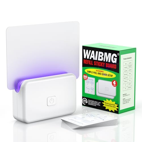 Fruit Fly Traps for Indoors(4 Device+20 Refills) Plug in UV Light Fly Trap for Gnats, Fruit Flies, Moth.