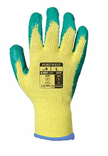 sUw - Fortis Grip Glove (120 Pair Pack) - Green/Yellow - XX-Large