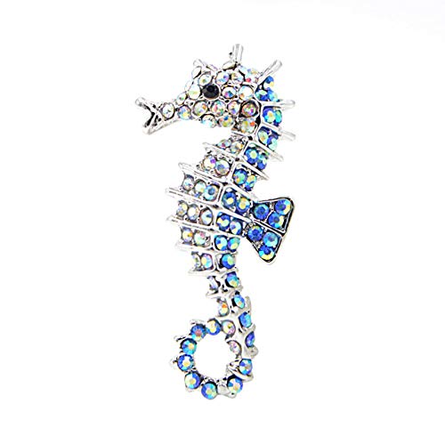 YAMAO Broche Bijoux Epingles Cadeau,Broche Hippocampe Strass Disponible Broches Animaux de mer Mignon Enfants Femmes Hommes Bijoux Cadeau Cover