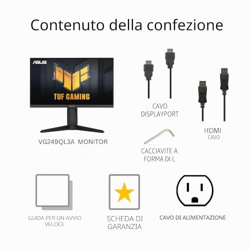 Asus Tuf Vg249ql3a 24´´ 4k Ips Led 180hz Gaming Monitor One Size - Monitor - Immagine 9