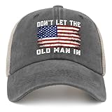 FLALORI Old Man Hat Don't Let Old Man in Hat Trucker Hat Women Trendy Mesh Baseball Cap for Summer Gray