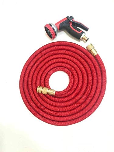 wowsubli Garden Hose 100FT, Expanding Garden Water Hose Pipe, Flexible Expanding Hose (Red,100FT)
