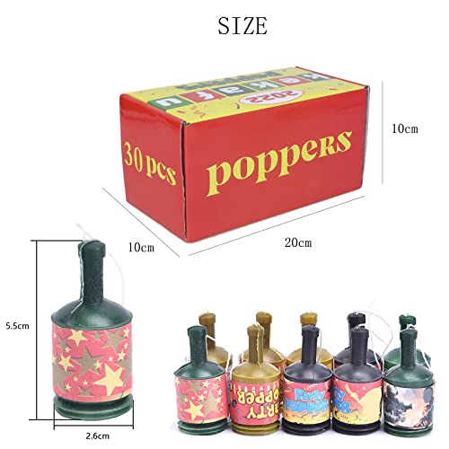 Kekafu JAHG1204-30PCS Kids Mini Party Confetti Poppers Streamers Party Poppers thumb #1