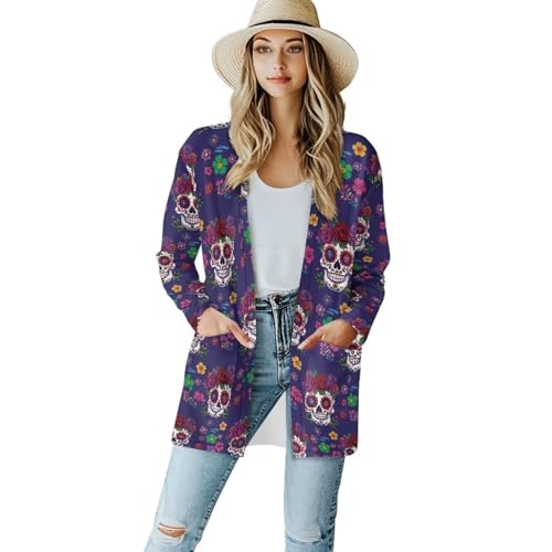 Image of Cardigan for Women Long Sweater Open Front Sweaters Fashion Lightweight Cardigans with Pockets