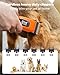 PAPMINI Dog & Cat Grooming Kit for Thick Coats, Heavy Duty Rechargeable Trimmer with LED Display & Storage Bag (Orange, 2 in 1)