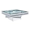 ACME Furniture Coffee Table, Mirrored and Fau...