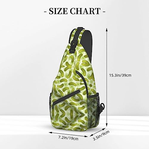 Ogniwo Sushi Dill Pickles Shoulder Bag Crossbody Backpack Chest Bag Lightweight Sling Daypackstravel Hiking Cycling For Men Women3