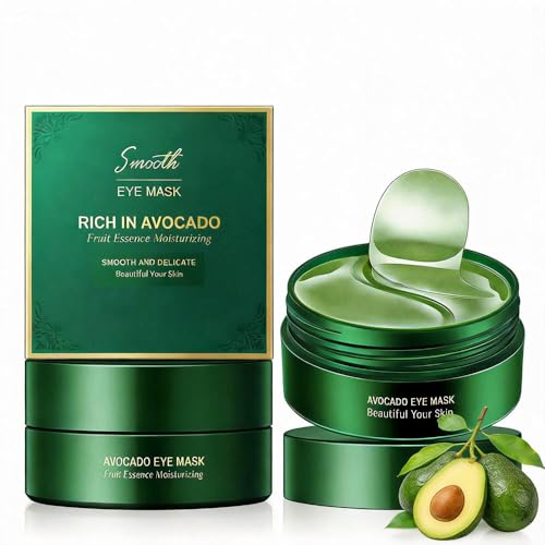 120PCS Avocado Eye Patches Reduce Fine Lines and Wrinkles Moisturizing Nourishing Eye Treatment Mask Improving Eye Skin Dryness (Avocado Eye Cream)