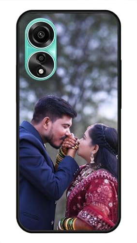 Image of NDCOM for Customised Oppo A78 5G Back Cover | Durable Oppo A78 Phone Case | Oppo A78 5G Mobile Cover DIY Personalised Photo Design | Customized Gift Custom Text Name Printed Glass Case