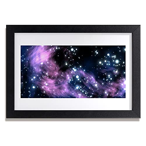 Cadre en MDF avec affiche murale Tulup 30x20 cm pour décoration d'intérieur style cosmos