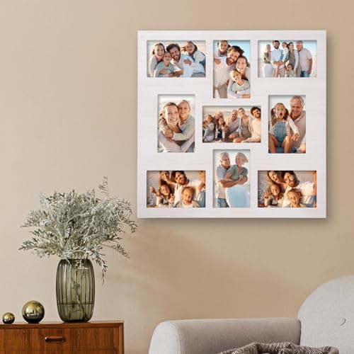4×6-Collage-Picture-Frames-9-Opening-Picture-Collage-Frame-Wall-Decor-Frame-for-Family-Photos-Multi-Photo-Display-for-Gallery-Style-Perfect-for-Hanging-or-Tabletop-Use-White 4×6 Collage Picture Frames 9 Opening Picture Collage Frame Wall Decor Frame for Family Photos Multi Photo Display for Gallery Style Perfect for Hanging or Tabletop Use White