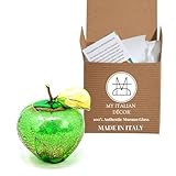 Authentic Murano Glass Blown Apple, Green