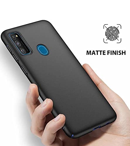 Image of Mobile Back Cover Case for Samsung Galaxy M30s / Samsung M21 (Silicone Case|CameraProtection|Black SC1510)