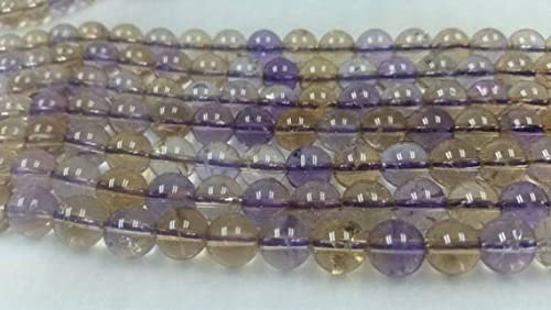 Amétrine Perles Rondes 8mm en Pack de 2 Rangs pour Remplacer vos Pierres Synthétiques Ternes