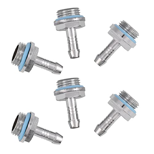 Dioche 6 Mm Cooli6 PCS Raccord TwoTouch de Refroidissement par Eau Connecteur cannelé à Filetage G1/4 pour Tube de 5,5 Mm - Raccords Cannelés G1/4 Haute Performance pour des Systèmes de (7,2)