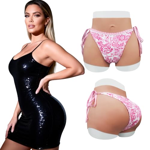 xlesumask Silicone Gaff Panties for Transgender, Crossdresser Realistic Vagina Panties Hiding Gaff Boxer Briefs Butt Lifter Enhancer Nude