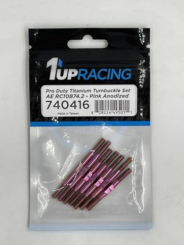 1UP740416 1Up Racing Pro Duty Turnbuckles - AE B74.2/B74.2D (Pink Anodized)