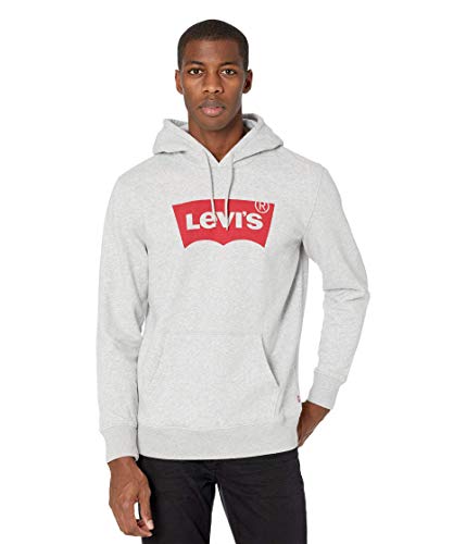 Levi's Men's Graphic Hoodies, Heather Gray (Waterless), Large