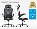 Ergalithic Ergonomic Office Chair - X-Shaped Computer Desk Chair Comfy, Gaming Chair, Office Chair with Lumbar Support, Mesh Office Chairs with Headrests, Desk Chair for Long Hours (Black Silver)