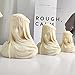 Veiled Lady Candle Mold, Silicone Veiled Female Bust Veiled Lady Bust Veiled Maiden Bust Sculpture Statue Mold DIY Candle Hand Soap Making Mold Resin Molds Clay Plaster Craft Mould (S)