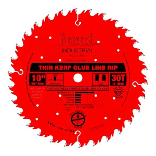 Freud LM75R010: 10" Industrial Thin Kerf Glue Line Ripping Blade, Carbide