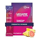 Microbiome Labs MegaPre Prebiotic Fiber Powder for Women, Men & Kids - Pre-Dosed Prebiotic Fiber Supplement Powder with Clinically Tested Oligosaccharides - Pineapple Orange Guava (30 Drink Packets)