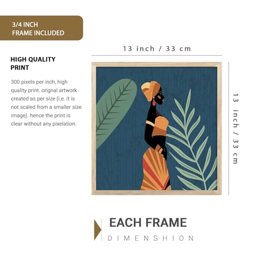 Image of kotart Paintings Modern Art Wall Decor Framed Wall Painting for Living Room, Bedroom - Framed Wall Decor Paintings with Frame - Painting for Wall Decoration Set of 4 (Art 4, Big (13x17 or 13x13 inch))