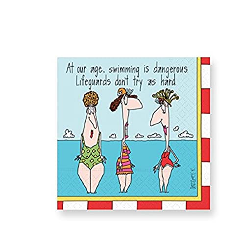 Servilletas de cóctel divertidas para fiestas en la piscina de color azul