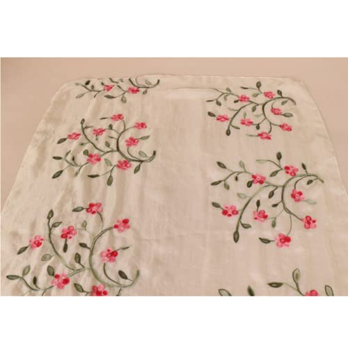 Yizelli Women’s Long Scarf Floral Embroidery Chiffon Scarf Beach Wrap Shawl for Spring Summer3