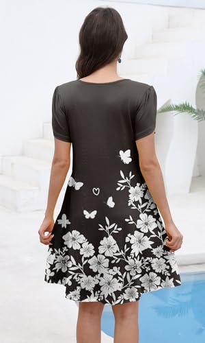 Image of COSSEN Women's Summer Casual Tshirt Dress Crew Neck