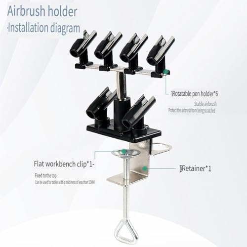 Support aérographe professionnel avec kit de support à pince - 4
