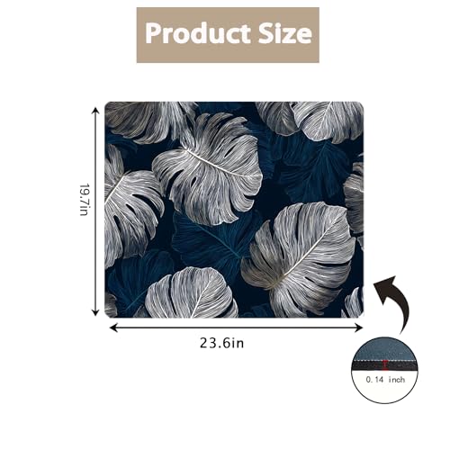 Image of Washer Dryer Top Cover Mat, Non-Slip Laundry Room Decor, Laundry Room Kitchen Appliance Decor Protector Universal 23.6 inchx19.7 inch (Leaf 3)