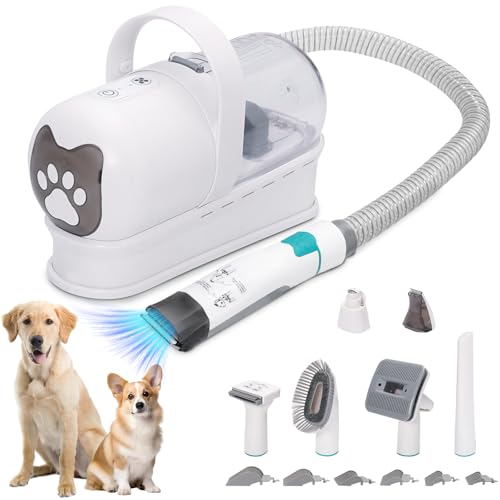 7-in-1 Dog Grooming Kit with Vacuum & Clippers-13000Pa Pet Hair Suction