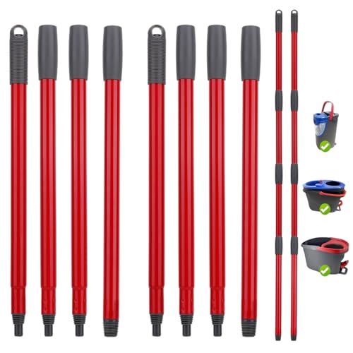 Sgizoku 2 mangos de repuesto para fregona compatibles con Viledar/O-cedars H2ProMops Recambio para Turbo Smart/EasyWring&Cleaning Mops Handle Accesorio – No incluye paño de fregona